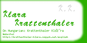 klara krattenthaler business card